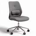 Task chair with adjustable height and lumbar support in grey fabric 60 x 60 x 90cm