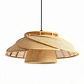 Rattan pendant light fixture 60 x 60 x 25cm for modern home decor