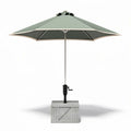 Outdoor patio umbrella with aluminum frame and concrete base 250 x 250 x 250cm green canopy