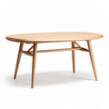 Natural wood coffee table with oval shape and ergonomic design 150 x 80 x 75cm