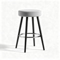 Counter stool with gray fabric seat and metal legs 45 x 45 x 75cm